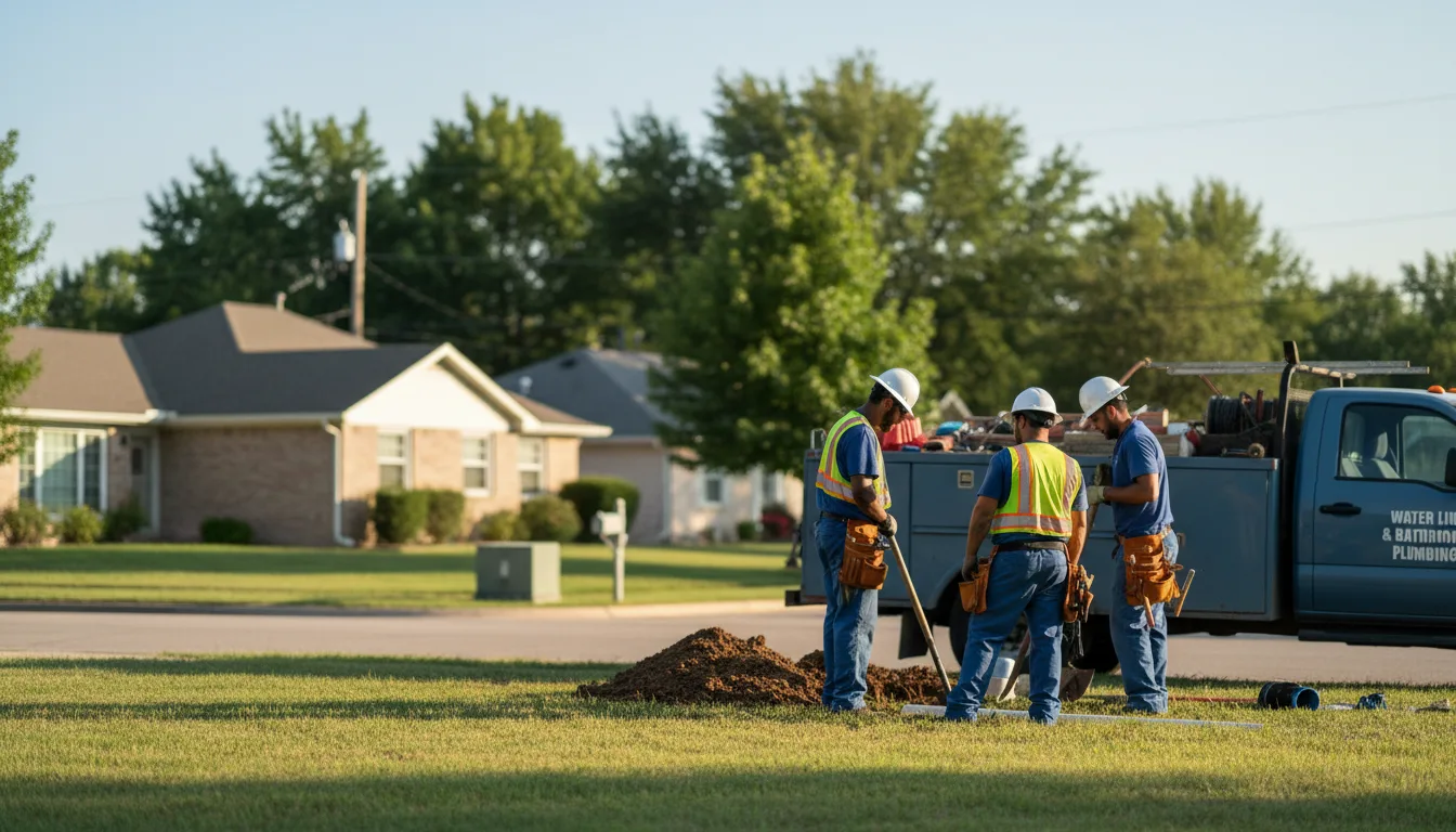 Residential water line and bathroom plumbing service in Plainview, AR